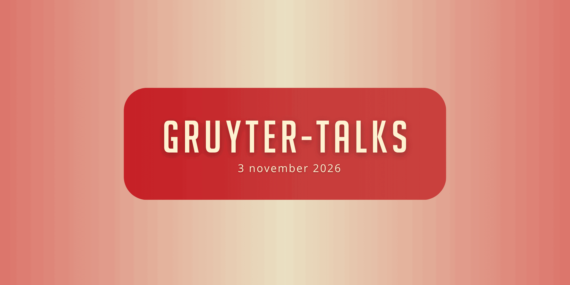 GRUYTER-Talks: De Lunchsessie